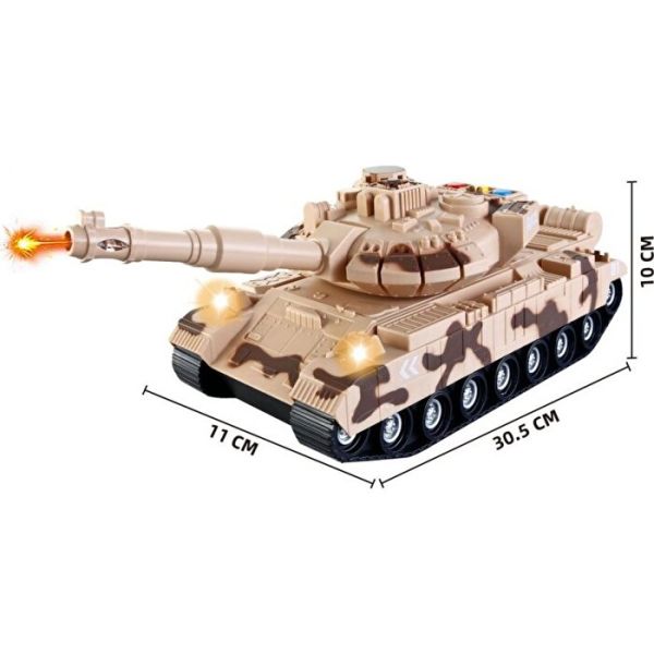 Sesli ve Işıklı Uzun Namlu Tank