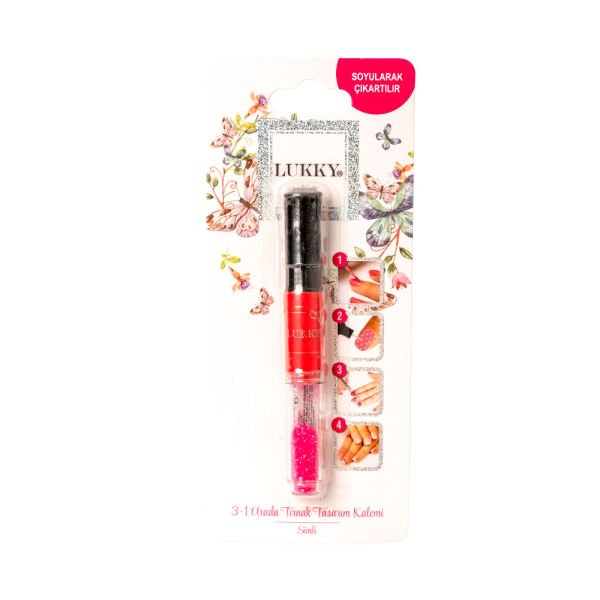 FUCHSIA COLORED 2 IN 1 NAIL CARE