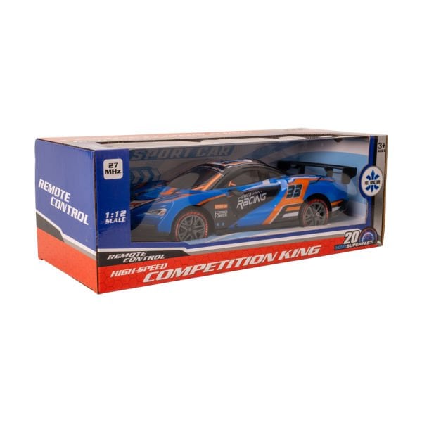 1:12 Uzaktan Kumandalı Mavi Siyah Spor Araba
