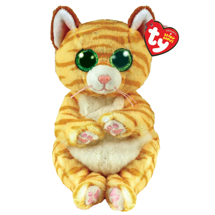 TY Beanie Babies Sarı Çizgili Kedi Mango Peluş 20 cm.