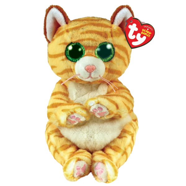 TY Beanie Babies Sarı Çizgili Kedi Mango Peluş 20 cm.