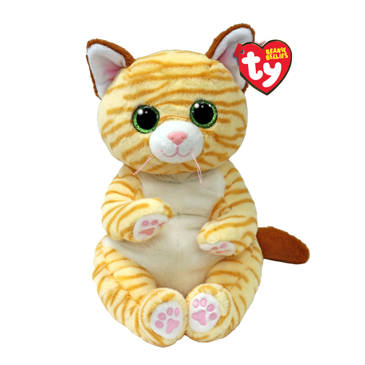 TY Beanie Bellies Sarı Çizgili Kedi Mango Peluş 33 cm.