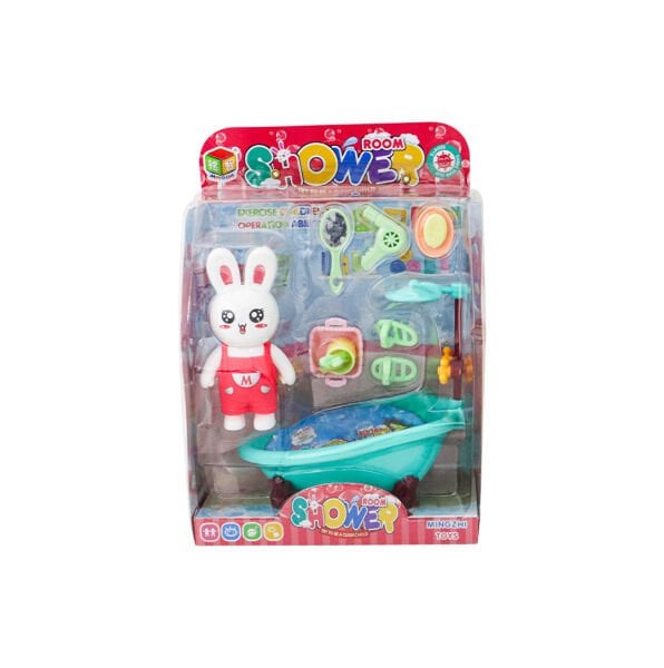 Minik Tavşan Banyoda Oyun ve Aksesuarlı Lavabo Seti (3 Asorti)