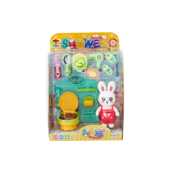 Minik Tavşan Banyoda Oyun ve Aksesuarlı Lavabo Seti (3 Asorti)