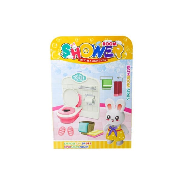 Minik Tavşan Banyoda Oyun ve Aksesuarlı Lavabo Seti (3 Asorti)