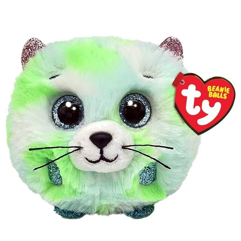 TY Beanie Balls Evie Yeşil Kedi 7 cm.
