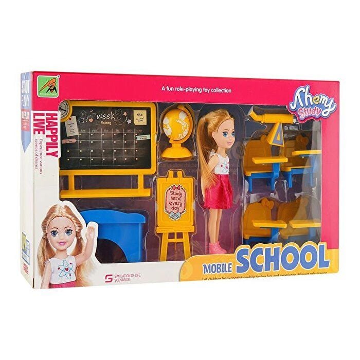 Happily Live 10 Parça Bebekli Okul Seti