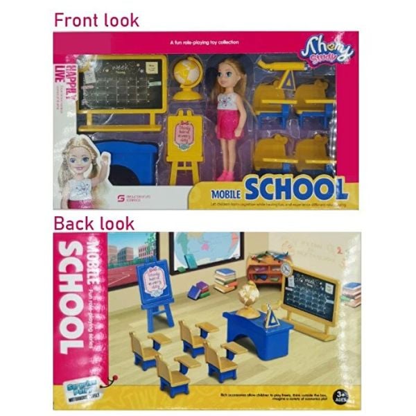 Happily Live 10 Parça Bebekli Okul Seti