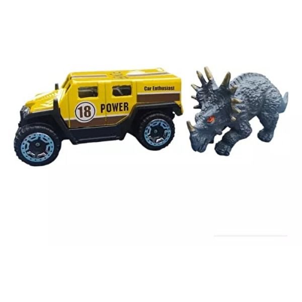 Jurassic Era Metal Arabalı Dinozor Seti (2 Asorti)