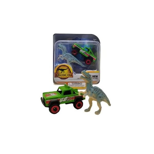 Jurassic Era Metal Arabalı Dinozor Seti (2 Asorti)