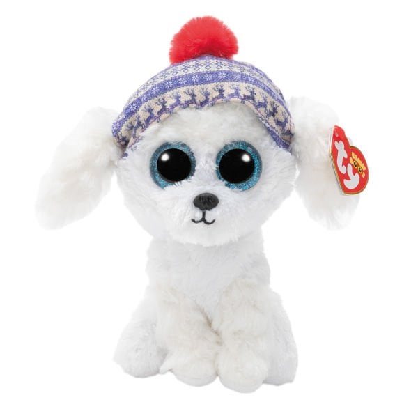 TY Beanie Boos Sleighbell Beyaz Köpek 15 cm.