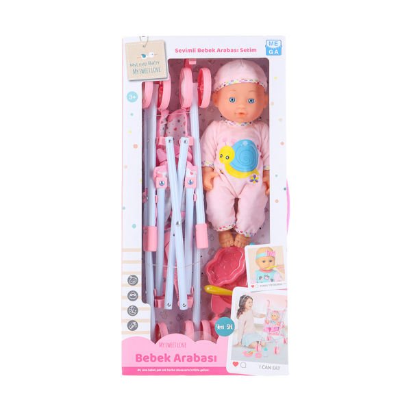 Babydoll My Love Sevimli Bebek ve Bebek Arabası Seti 30 cm