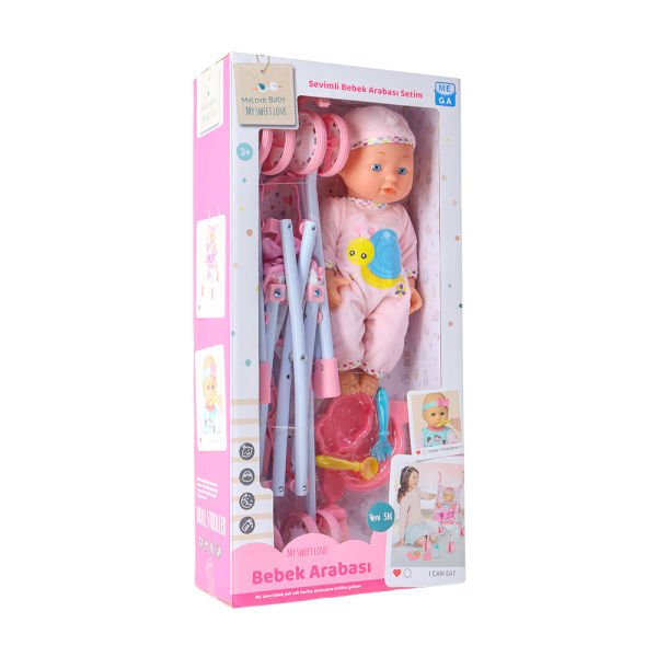 Babydoll My Love Sevimli Bebek ve Bebek Arabası Seti 30 cm
