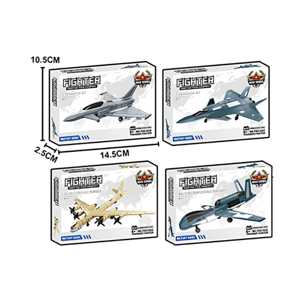 DIY Fighter Maket Savaş Uçakları (4 Asorti)