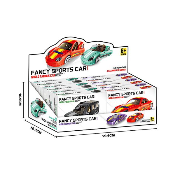 DIY Fancy Maket Spor Arabalar (4 Asorti)