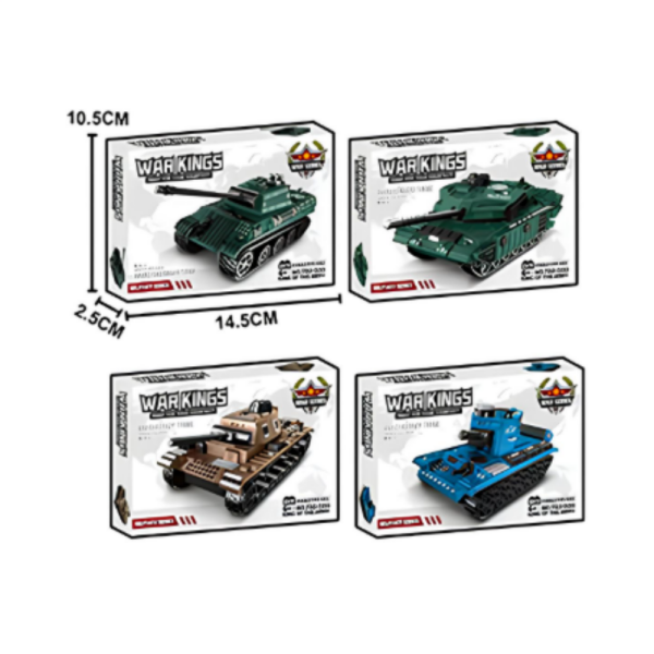 DIY War Kings Maket Savaş Tankları(4 Asorti)