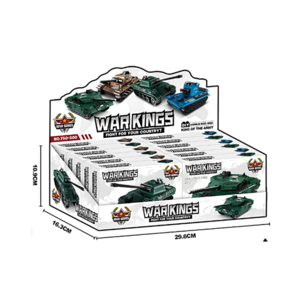 DIY War Kings Maket Savaş Tankları(4 Asorti)