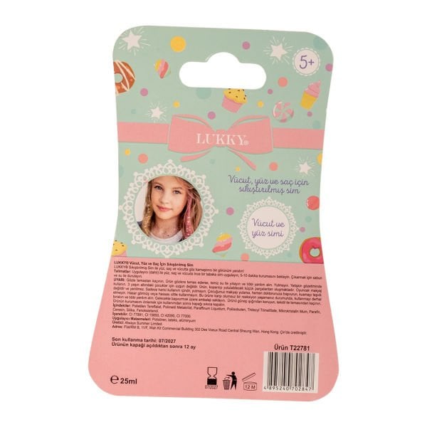 Lukky Mor Parıltılı Vücut & Saç için Sim