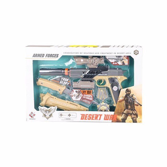 Işıklı Dürbünlü Susturuculu Tabanca Seti