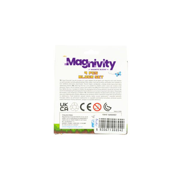 9 Parça Kaya Desenli Manyetik Bloklar