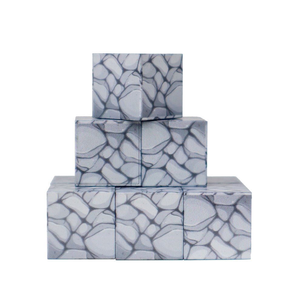 9 Parça Kaya Desenli Manyetik Bloklar