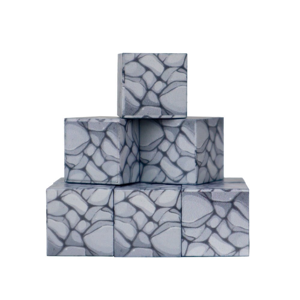 9 Parça Taş Desenli Manyetik Bloklar