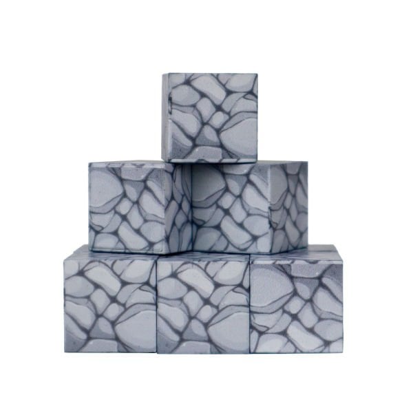 9 Parça Taş Desenli Manyetik Bloklar