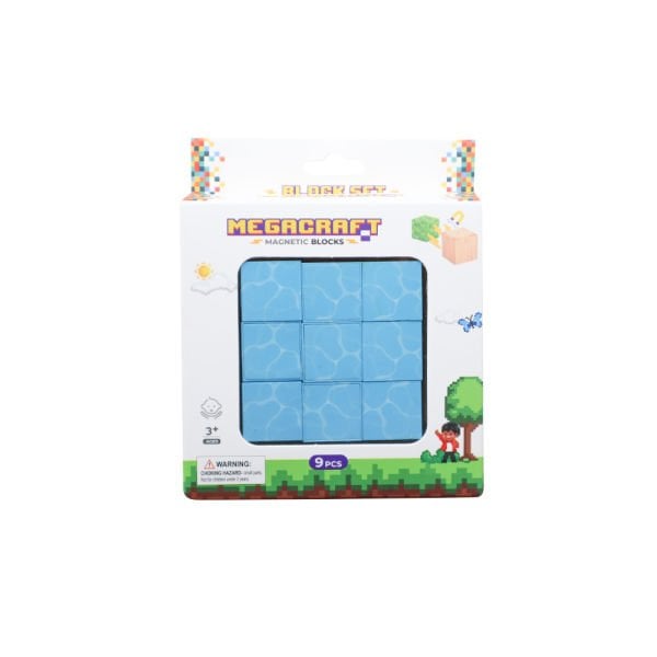 9 Pieces Water Patterned Magnetic Blocks