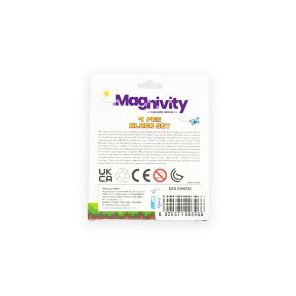 9 Parça Su Desenli Manyetik Bloklar