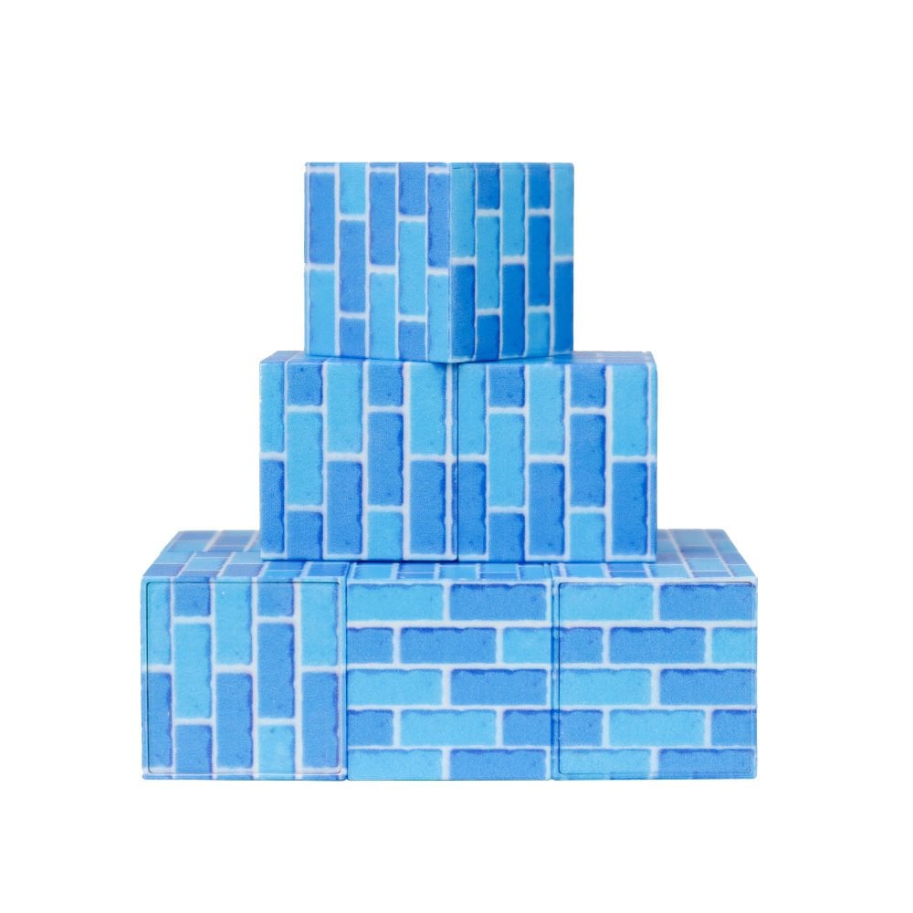 9 Parça Buzul Tuğla Desenli Manyetik Bloklar