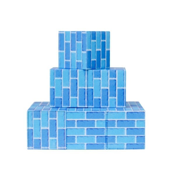 9 Parça Buzul Tuğla Desenli Manyetik Bloklar