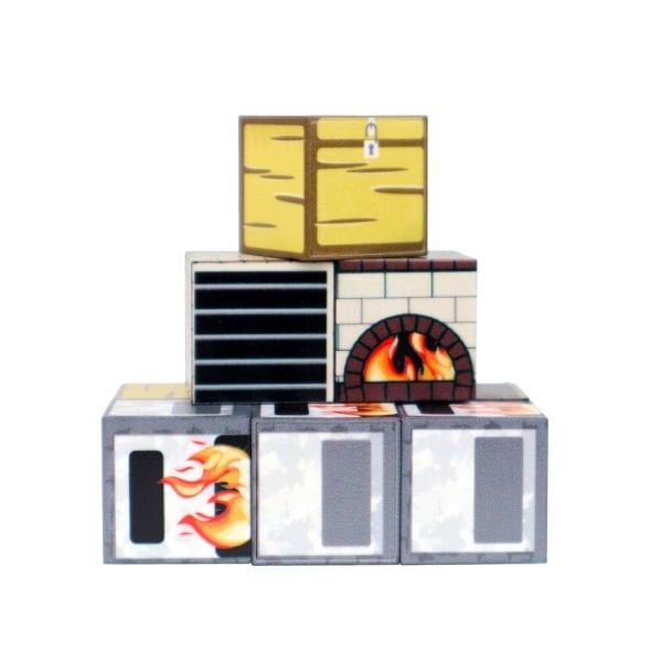 9 Parça Sandık ve Ocak Desenli Manyetik Bloklar