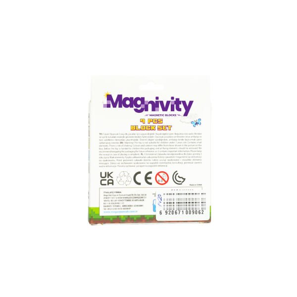 9 Parça Karpuz, Merdiven ve Kaktüs Desenli Manyetik Bloklar