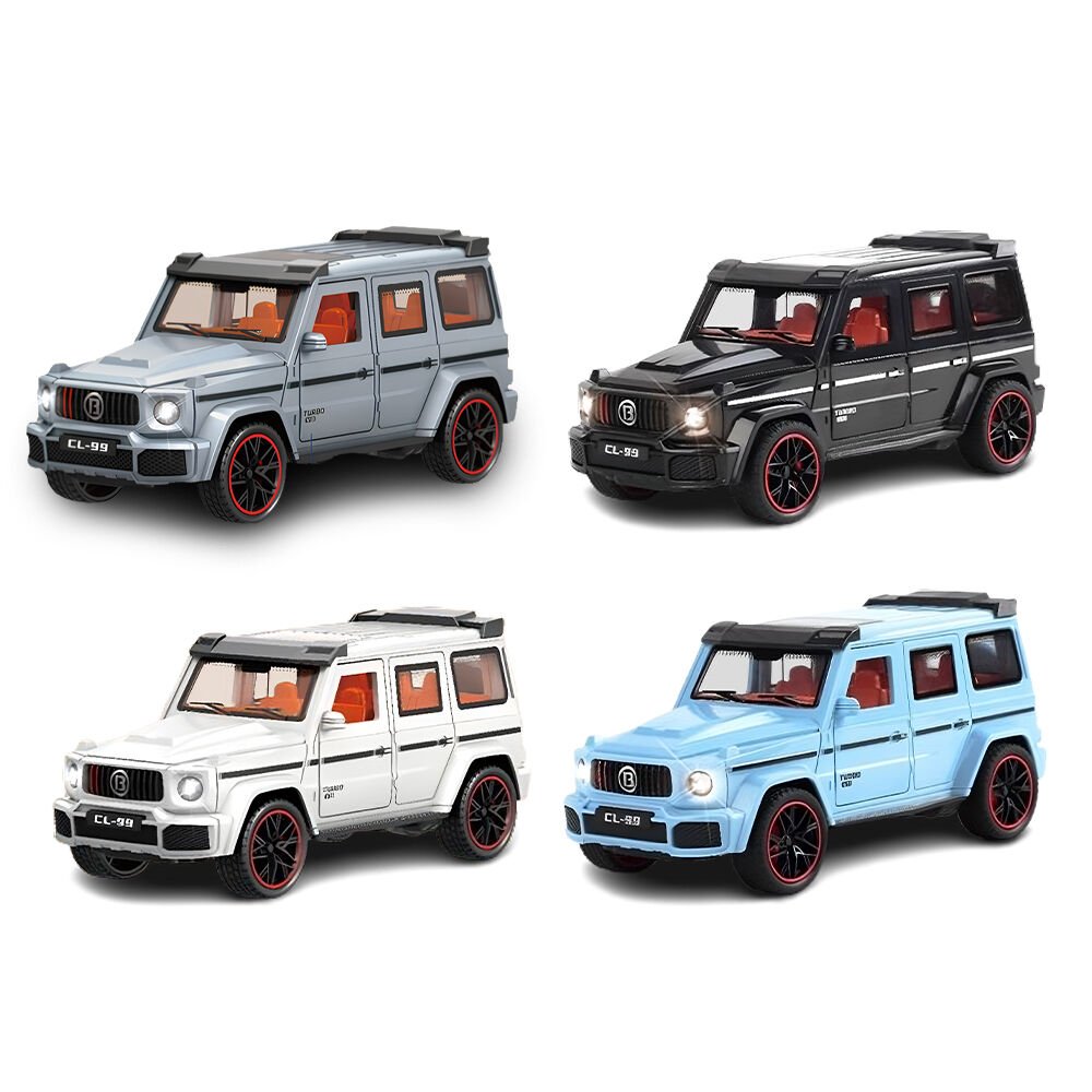 16 cm. Die Cast Işıklı SUV Araba (4 Asorti)