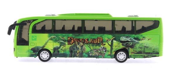 Dinozor Desenli Yeşil Otobüs