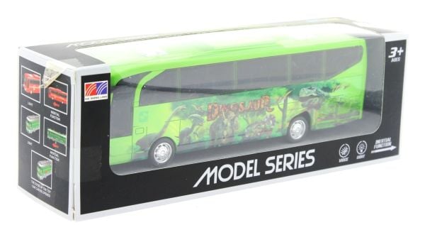 Dinozor Desenli Yeşil Otobüs