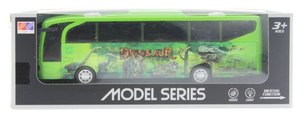 Dinozor Desenli Yeşil Otobüs