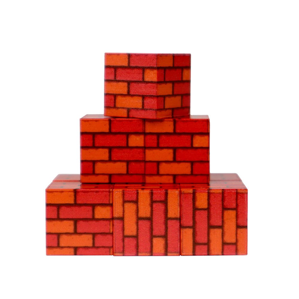 9 Parça Tuğla Desenli Manyetik Bloklar