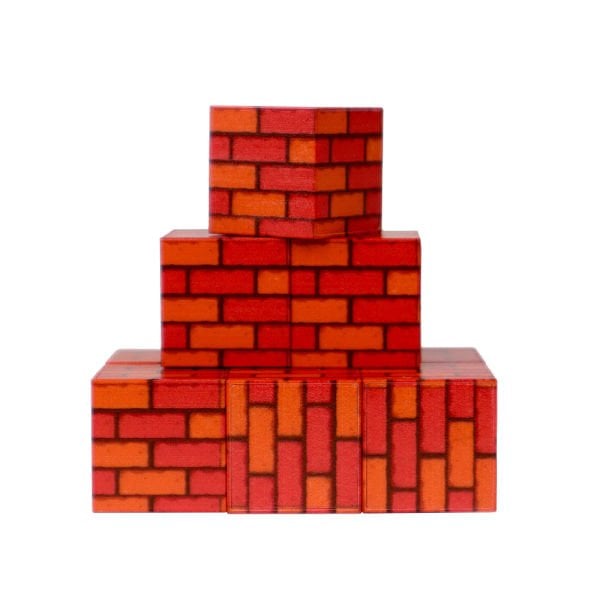 9 Parça Tuğla Desenli Manyetik Bloklar