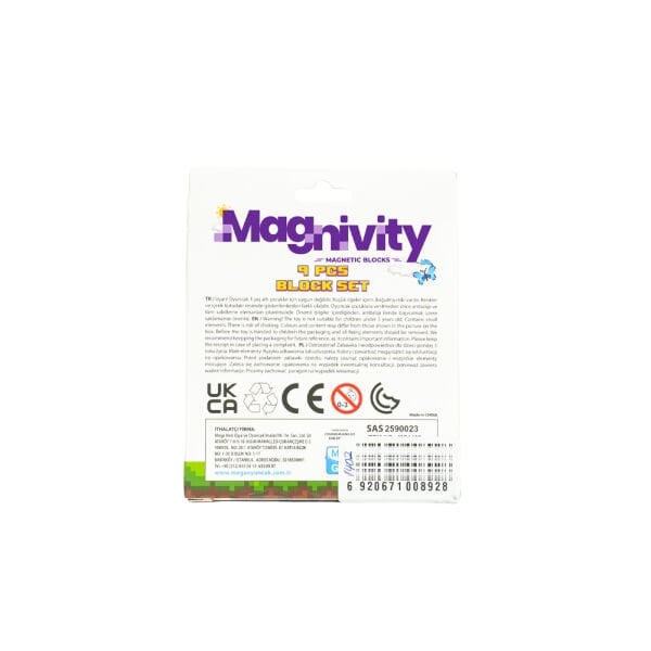 9 Parça Ağaç Desenli Manyetik Bloklar