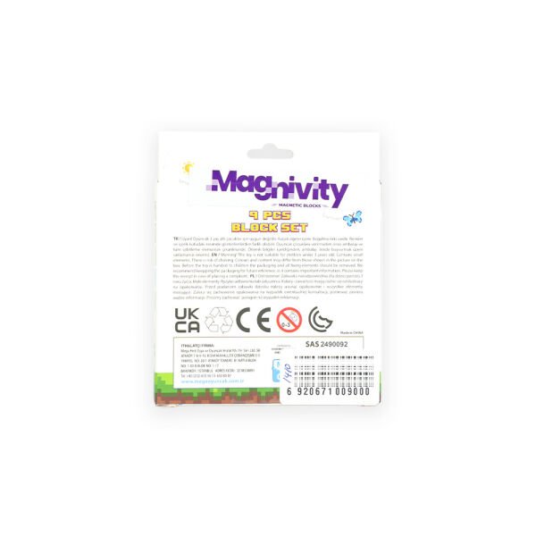 9 Parça Buzul Desenli Manyetik Bloklar