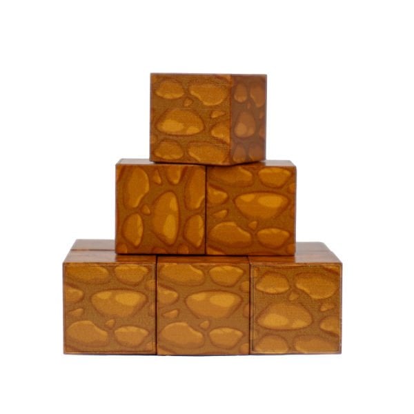 9 Parça Ahşap Desenli Manyetik Bloklar