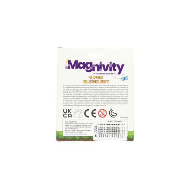 9 Parça Altın ve Kömür Desenli Manyetik Bloklar