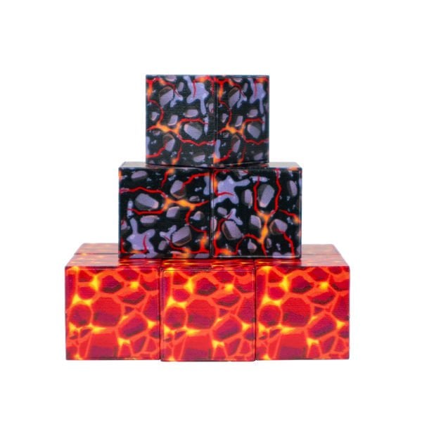 9 Parça Lav ve Magma Desenli Manyetik Bloklar