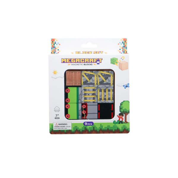 9 Parça Tren Desenli Manyetik Bloklar