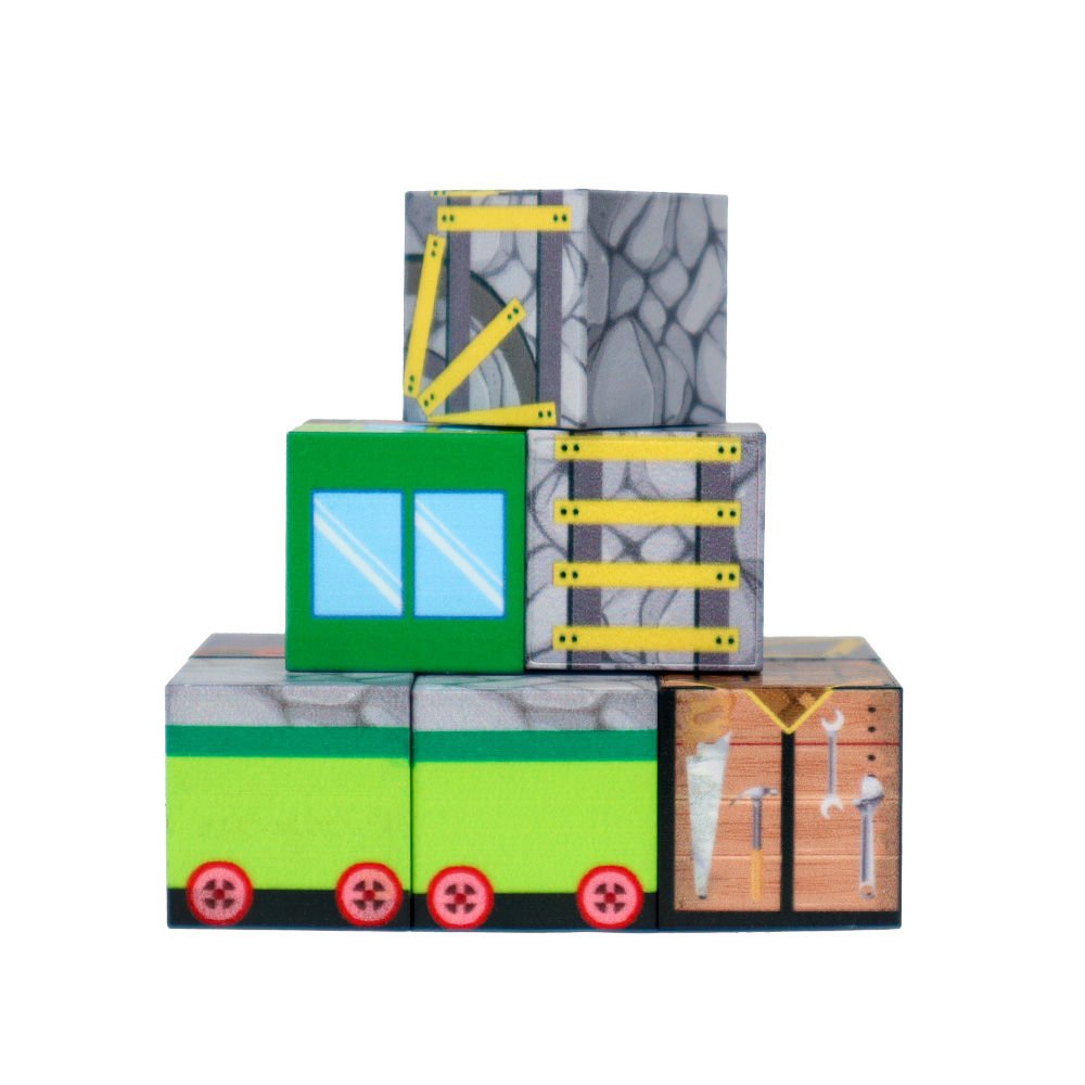 9 Parça Tren Desenli Manyetik Bloklar