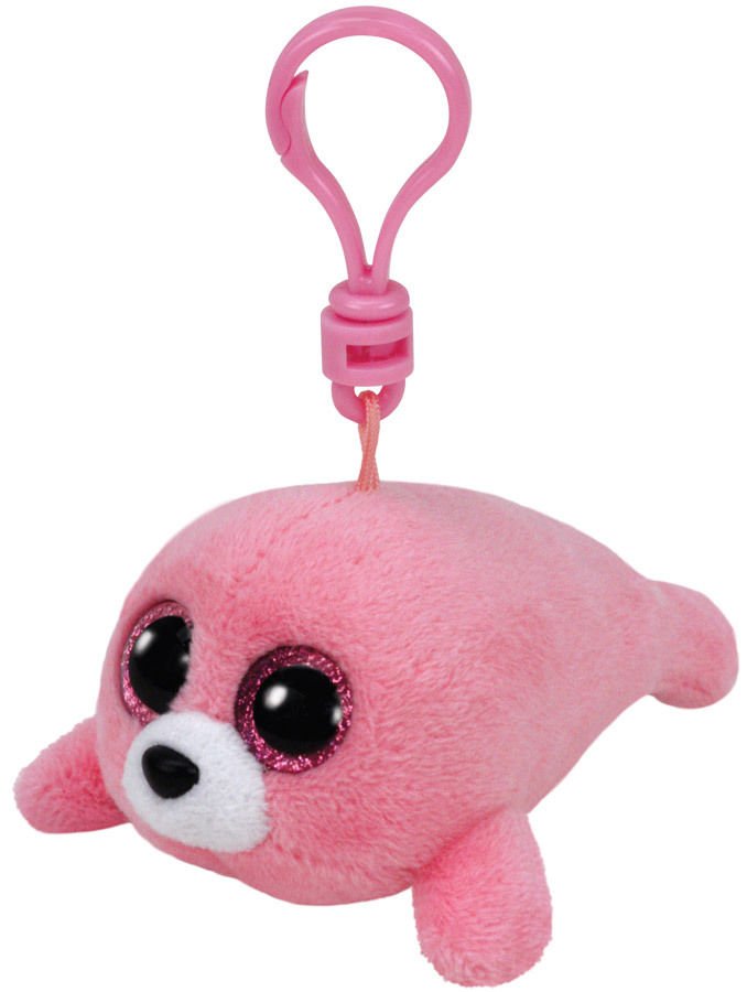TY Beanie Boos Pierre Pembe Fok Balığı Anahtarlık 12 cm.