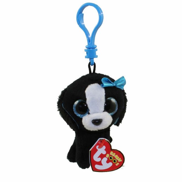 TY Beanie Boos Tracey Siyah Beyaz Köpek Anahtarlık 12 cm.