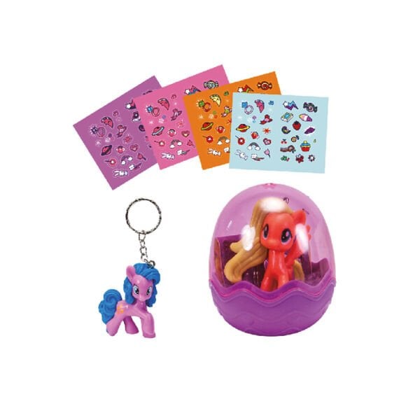 Küçük Unicorn ve Çıkartmalı Metal Anahtarlık 12 Parça