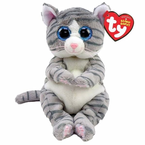 TY Beanie Babies Gri Tekir Kedi Mitzi Peluş 20 cm.